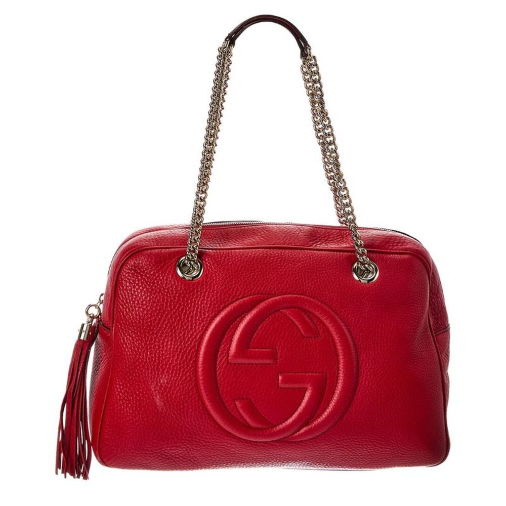 Gucci Red Leather Soho Shoulder Bag (Authentic Pre-Loved)